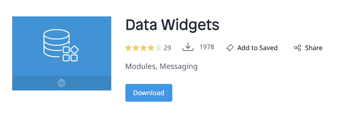 Data Widgets image from Mendix 9.6 release blog