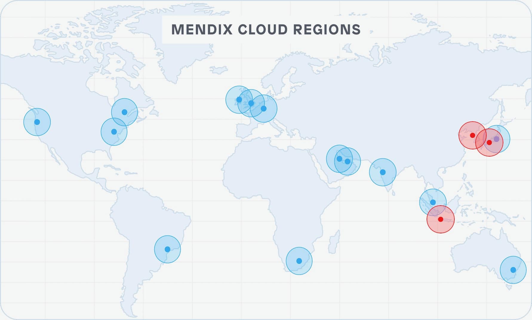 Mendix Cloud expansion into Seoul Korea, Jakarta Indonesia, and Osaka Japan.