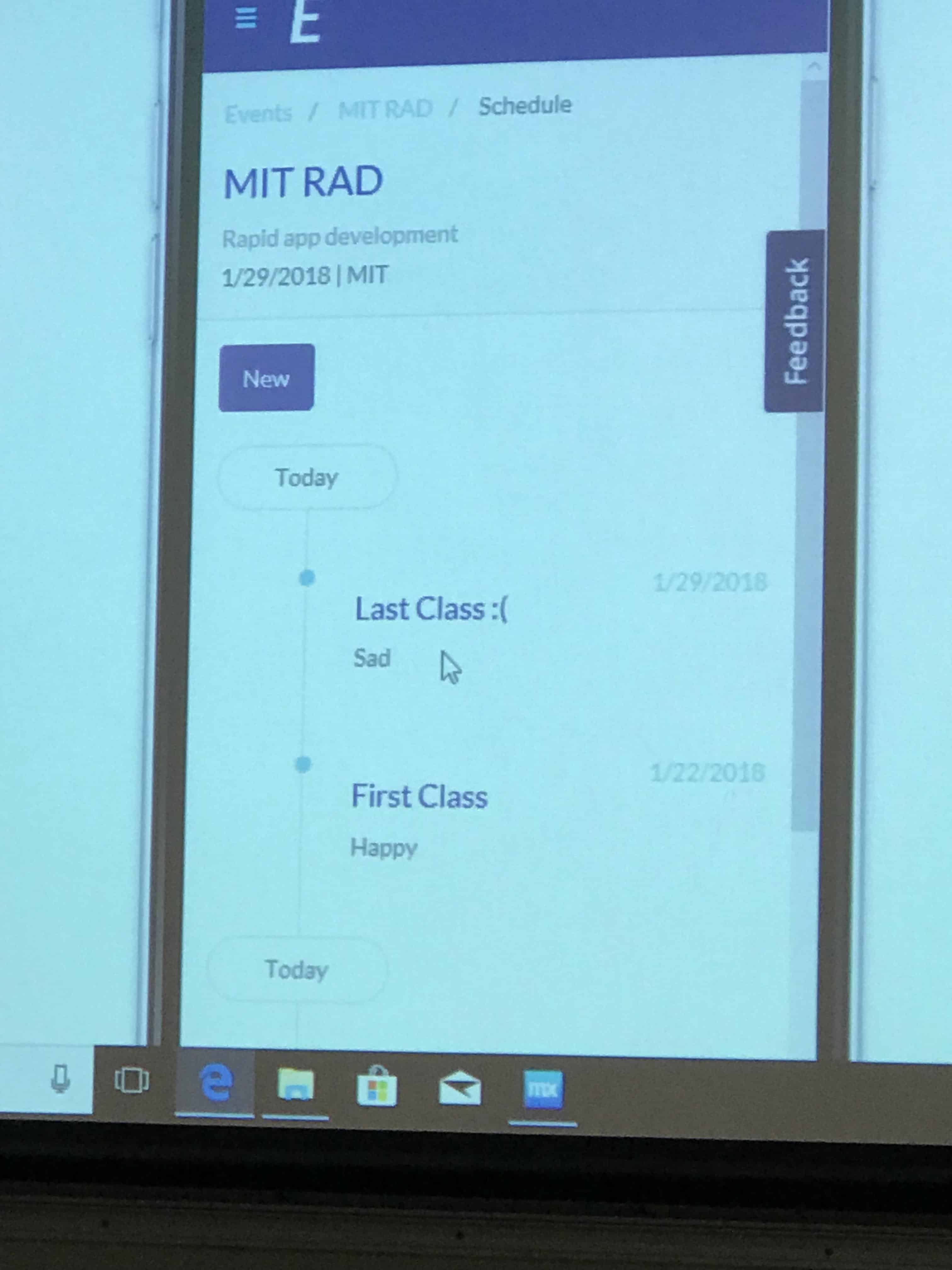 class-scheduling app built with low-code development by MIT students