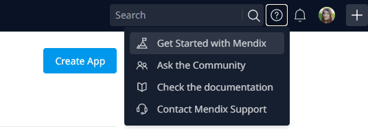 32_Company specific onboarding menu image from Mendix 9.6 release blog