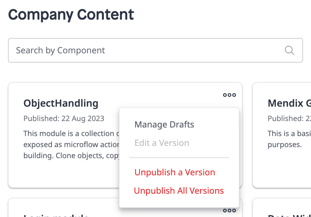 Increased control in Company Content
