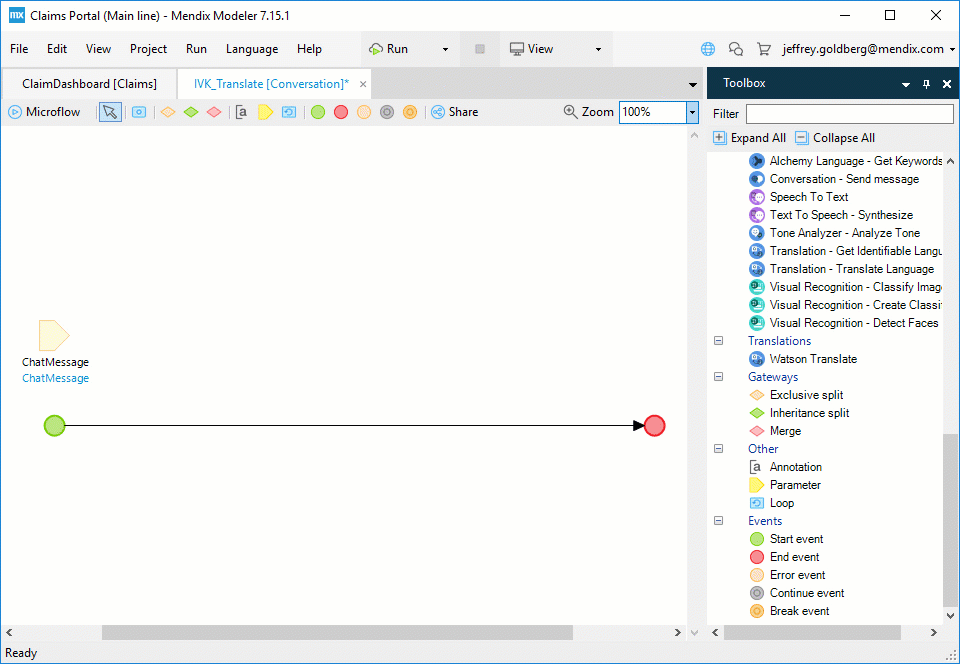 Using Connectors in Application Development Screenshot