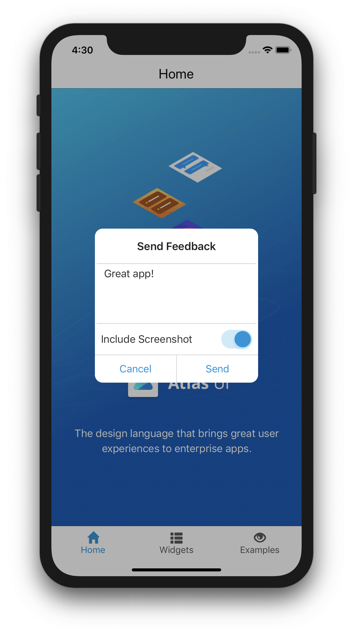 Mendix native mobile app feedback widget