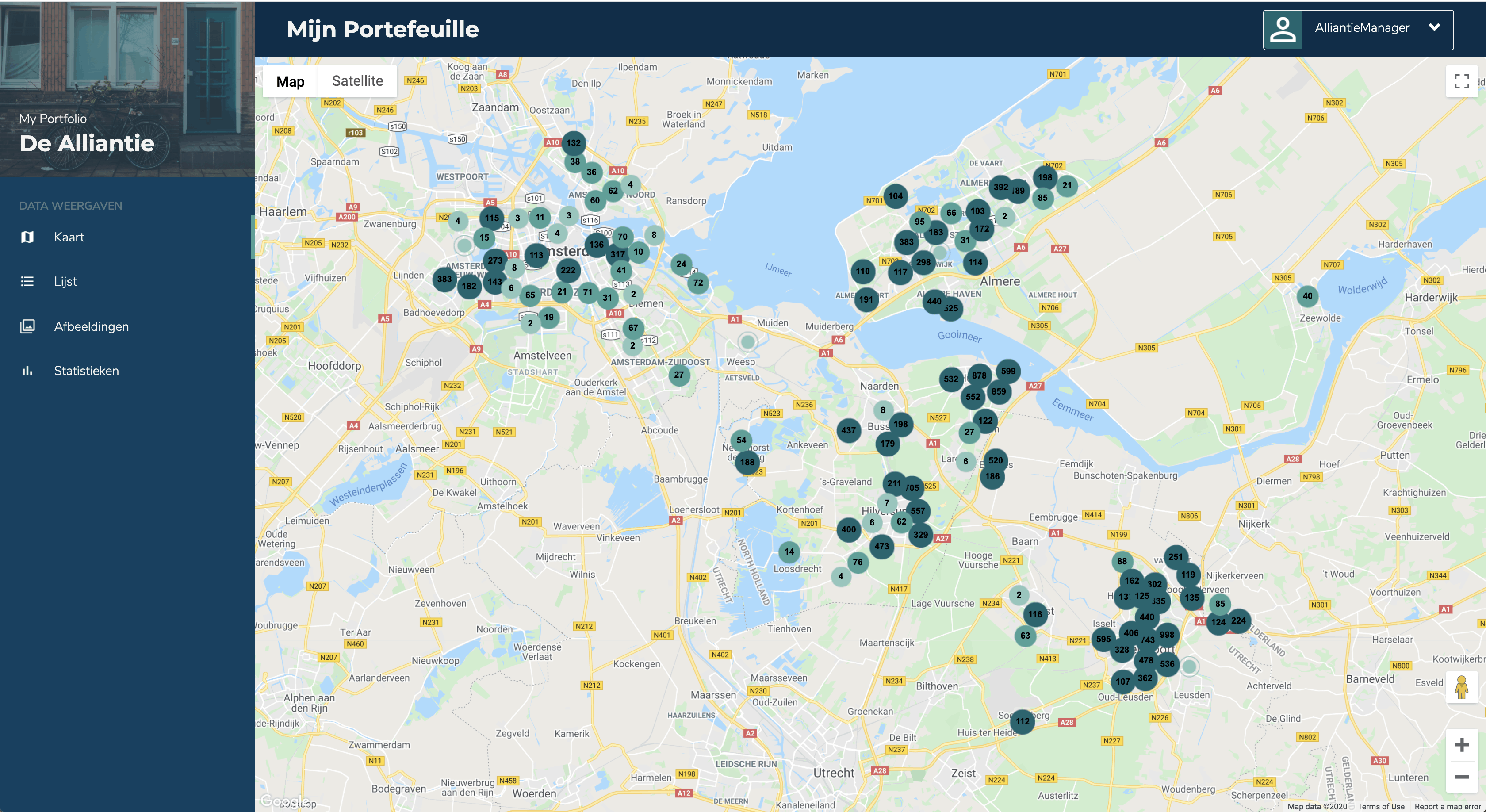 Octo Dashboard - Map View