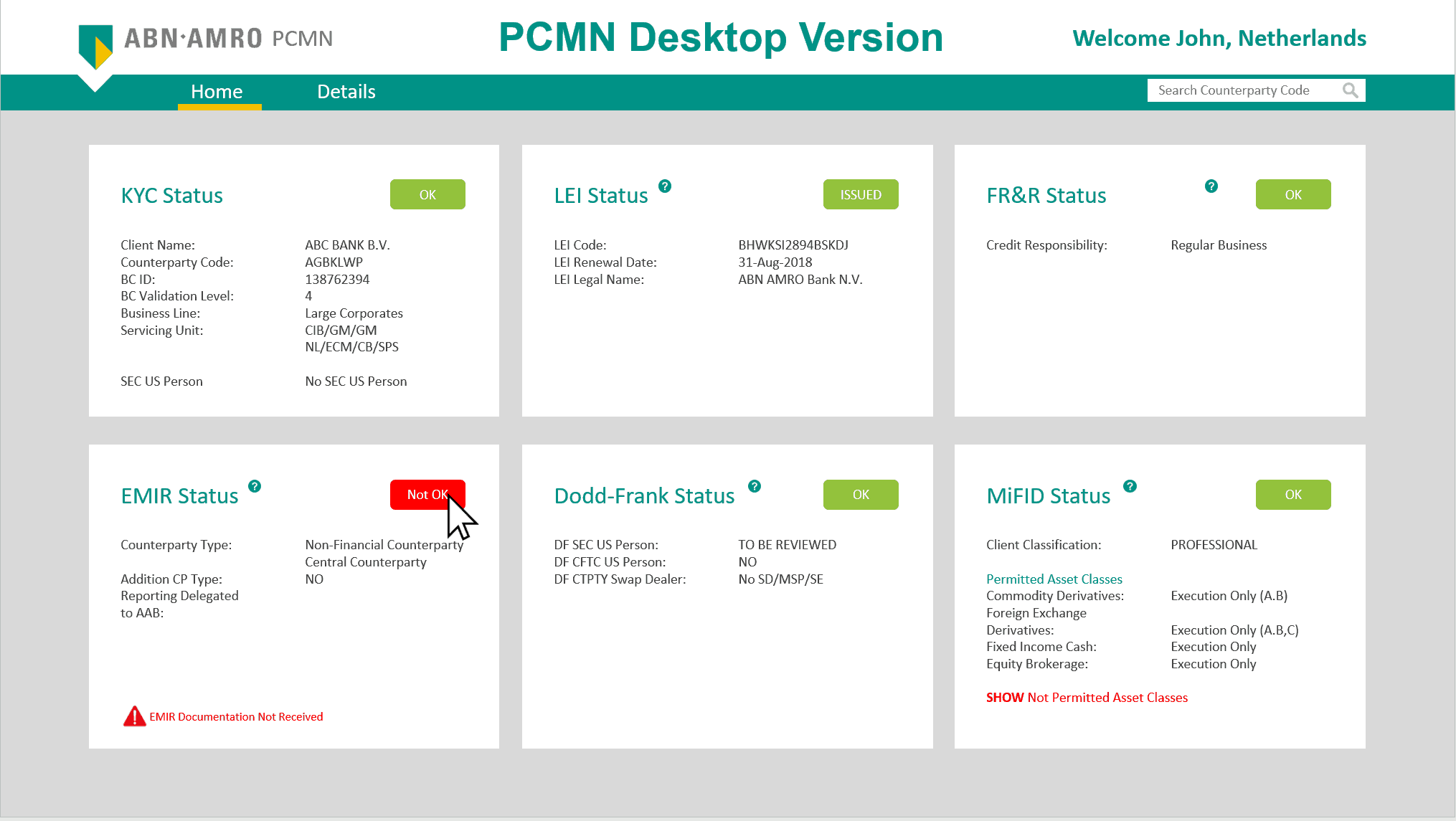 ABN AMRO PCMN Desktop