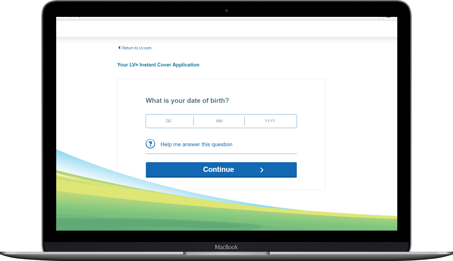Insurance Application Screenshot