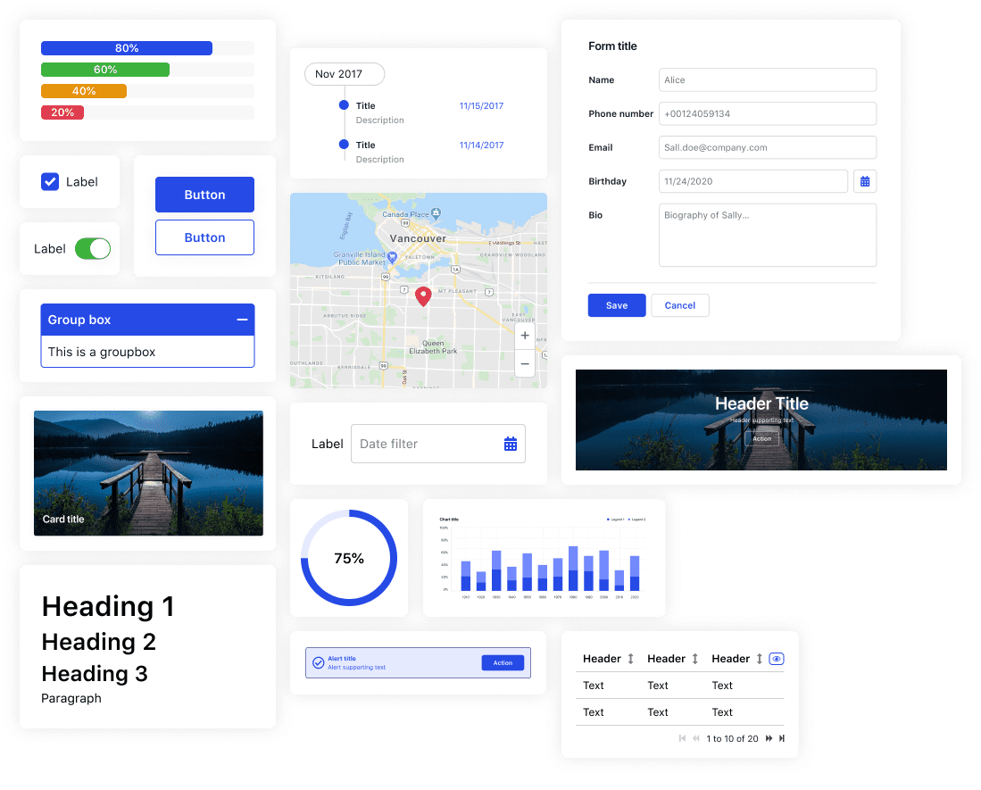 multiple screenshots and customizations of Atlas UI