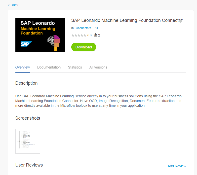 SAP Leonardo Machine Learning Foundation Connector