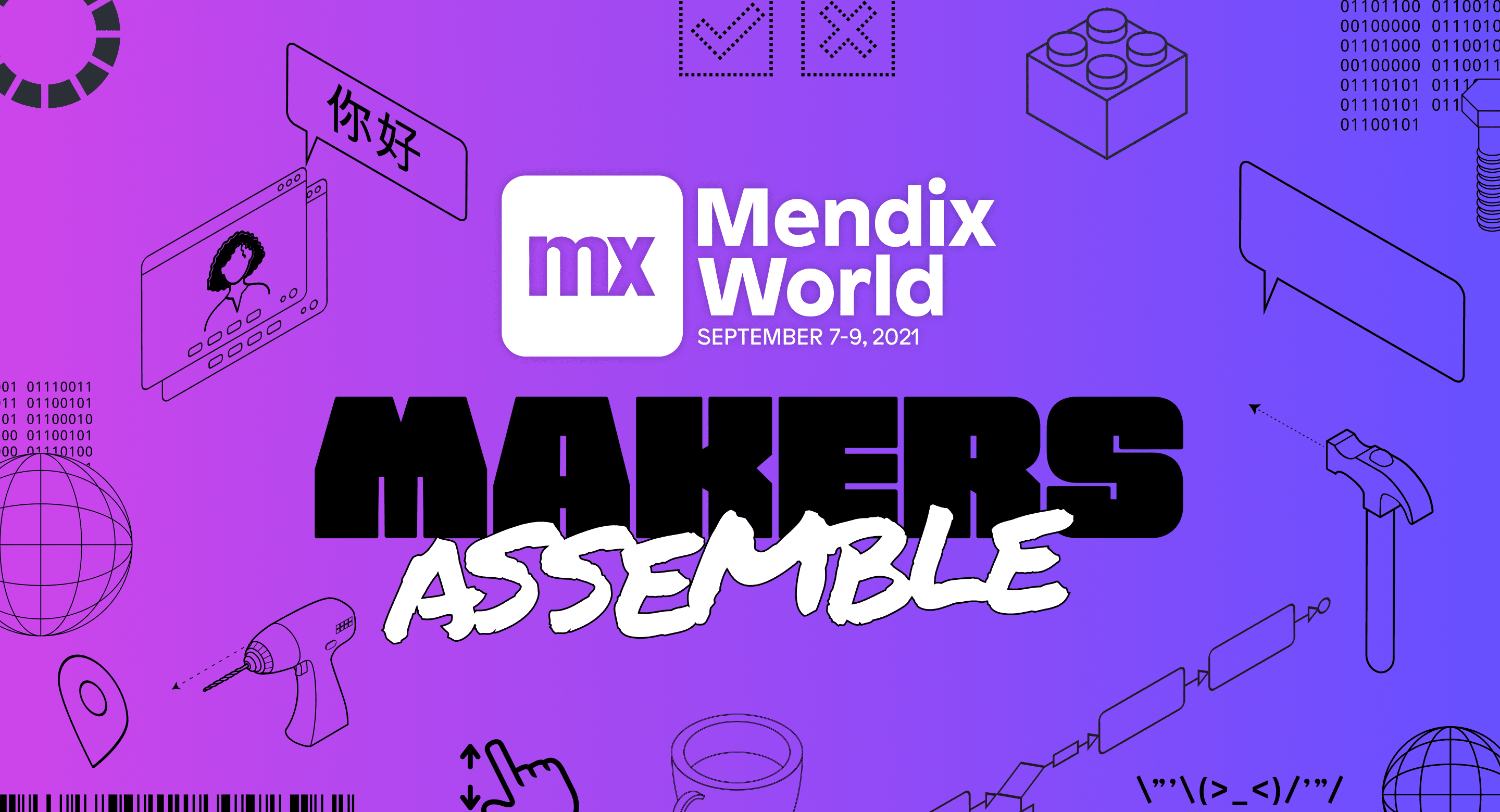 Mendix World Makers Assemble logo