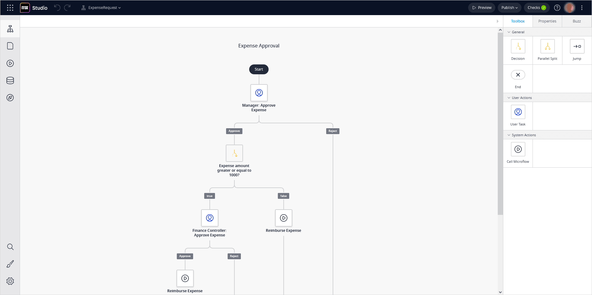 Workflow example